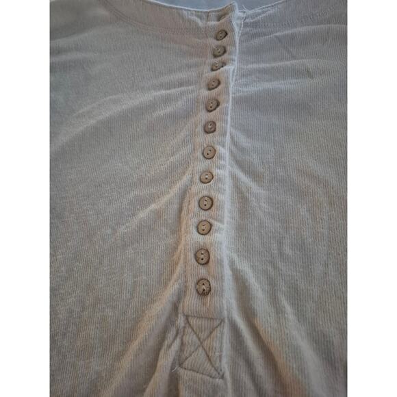 We the Free Womens Tunic Size S Cream Gauzy Cotton Blend Oversized Boho Whimsy - Picture 9 of 9